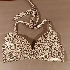 Desert tan leopard bikini top- 36B